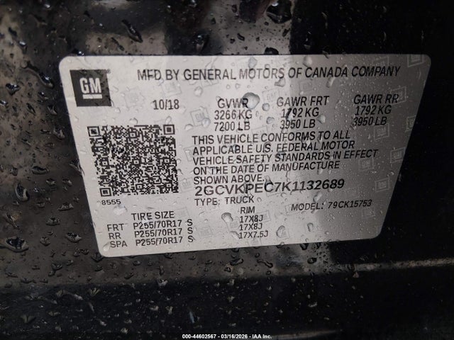 Chevrolet Silverado 1500 Ld Lt 2019 2GCVKPEC7K1132689 Image 9