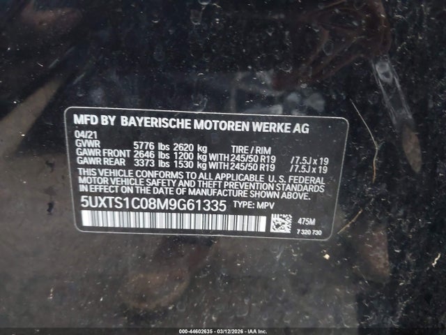 2021 BMW X3 PHEV 5UXTS1C08M9G61335 Photo 8