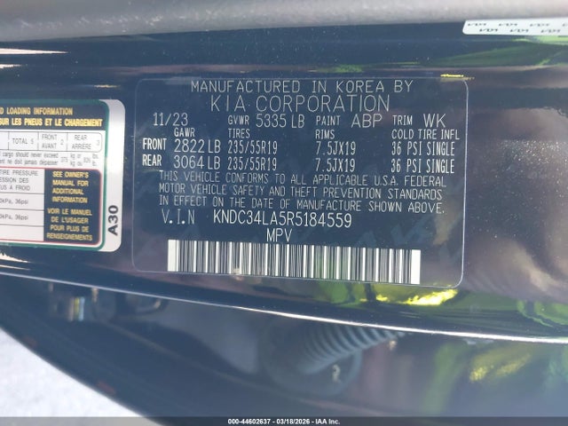 KNDC34LA5R5184559 KIA Ev6 Wind
