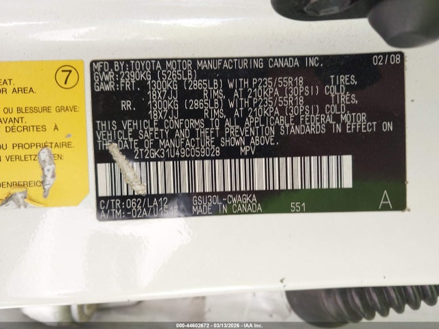 Продаж на аукціоні авто 2009 Lexus Rx 350, vin: 2T2GK31U49C059028, номер лоту: 44602672