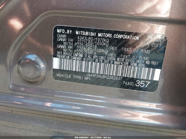 2017 MITSUBISHI OUTLANDER SPORT JA4AP3AU6HZ062037 Photo 8