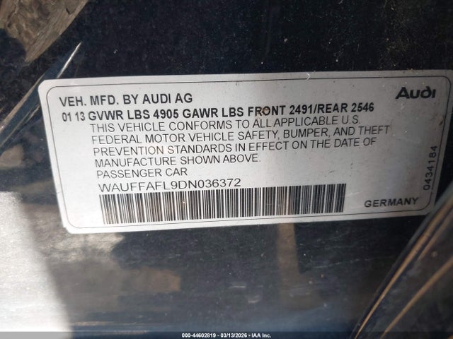 2013 AUDI A4 WAUFFAFL9DN036372 Photo 8