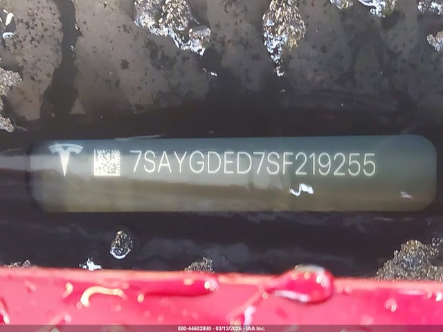 7SAYGDED7SF219255 Tesla Model Y Long Range Dual Motor Rear-wheel Drive