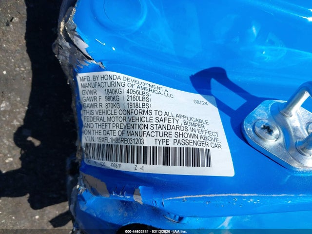 19XFL1H85RE031203 Honda Civic Sport Touring