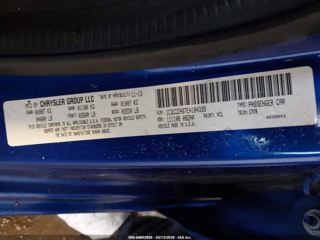 Dodge AVENGER SE 2014 1C3CDZAB7EN184339 Image 9