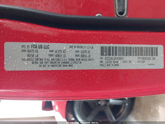 2C3CDXGJ3KH539241 Dodge Charger Scat Pack Rwd