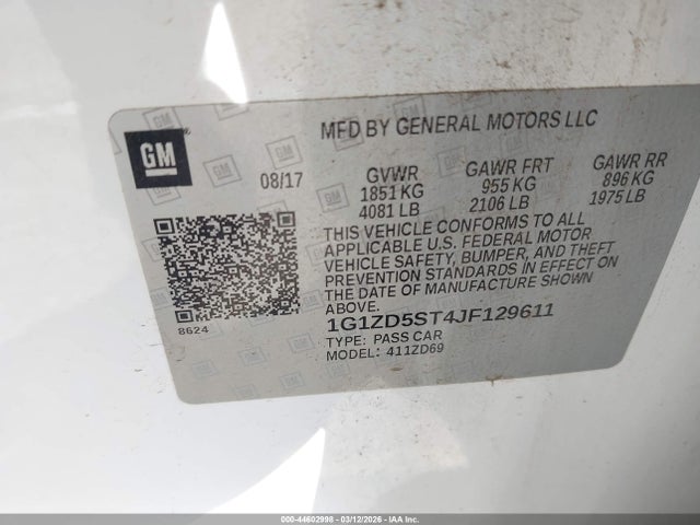 Chevrolet MALIBU LT 2018 1G1ZD5ST4JF129611 Image 9