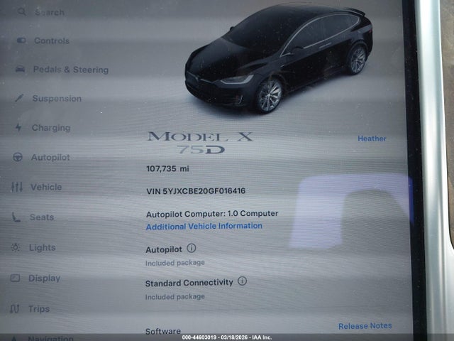 2016 TESLA MODEL X 5YJXCBE20GF016416 Photo 6