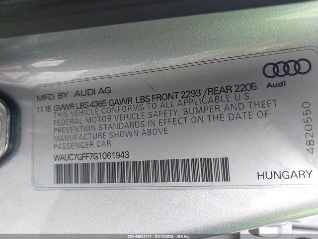 2016 AUDI A3 WAUC7GFF7G1061943 Photo 8