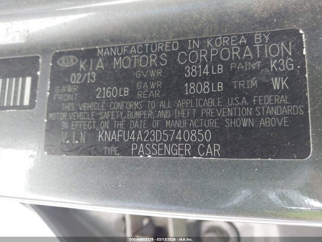 2013 KIA FORTE KNAFU4A23D5740850 Photo 8