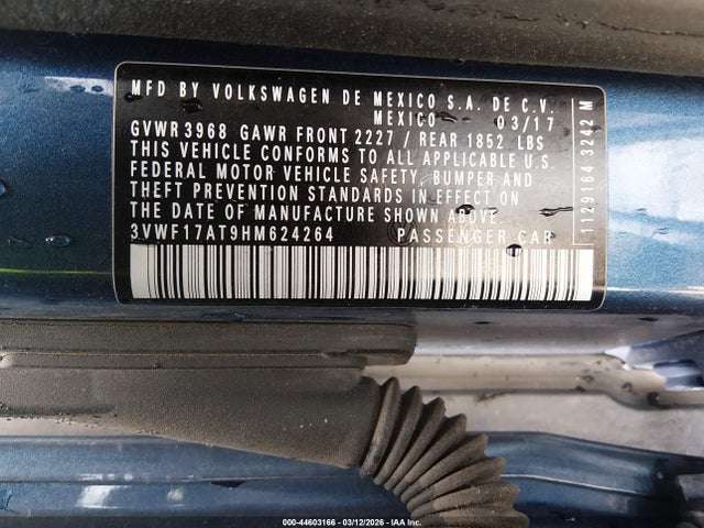 2017 VOLKSWAGEN BEETLE 3VWF17AT9HM624264 Photo 8