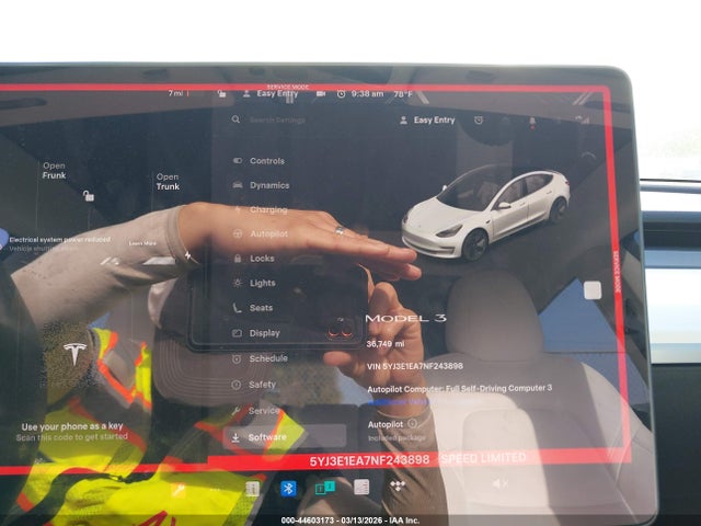 Aukcja sprzedaży 2022 Tesla Model 3 Rear-wheel Drive, vin: 5YJ3E1EA7NF243898, numer aukcji: 44603173