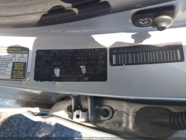 44603175 :رقم المزاد ، KNAFX4A85E5049994 vin ، 2014 Kia Forte Ex مزاد بيع