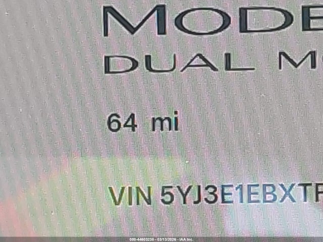 Продаж на аукціоні авто 2026 Tesla Model 3 Premium All-wheel Drive, vin: 5YJ3E1EBXTF121512, номер лоту: 44603238