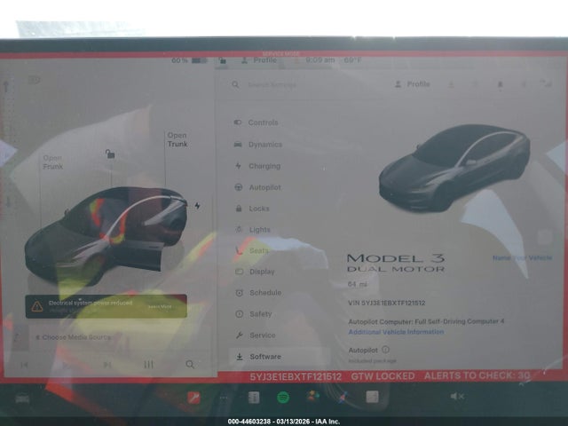Продаж на аукціоні авто 2026 Tesla Model 3 Premium All-wheel Drive, vin: 5YJ3E1EBXTF121512, номер лоту: 44603238
