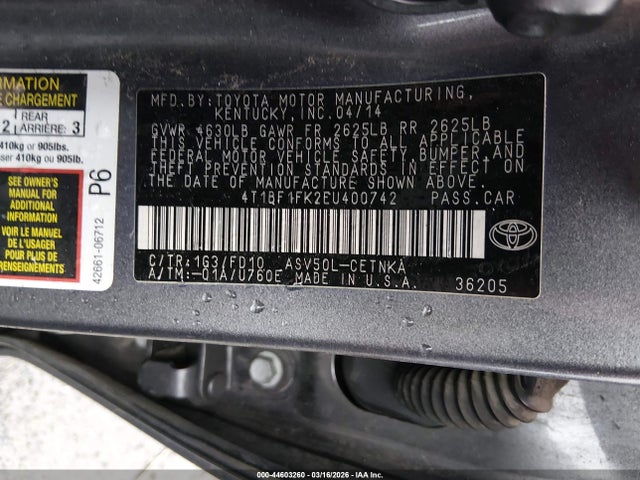 Toyota CAMRY LE 2014 4T1BF1FK2EU400742 Image 9
