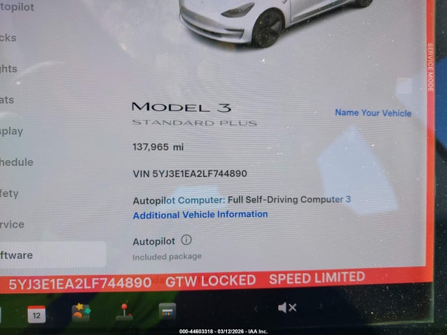 2020 TESLA MODEL 3 5YJ3E1EA2LF744890 Photo 6