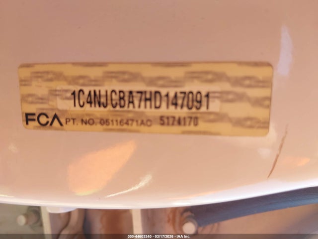 1C4NJCBA7HD147091 Jeep Compass Sport Fwd