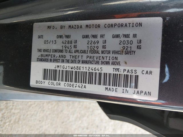 JM1GJ1W68E1124645 Mazda Mazda6 I Grand Touring