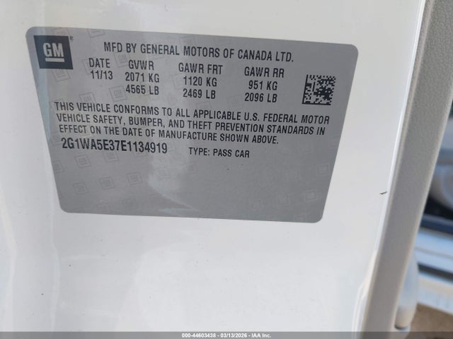 2G1WA5E37E1134919 Chevrolet Impala Limited Ls