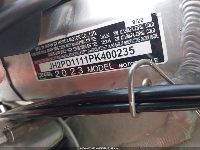 Honda Crf450 Rl 2023 JH2PD1111PK400235 Image 10