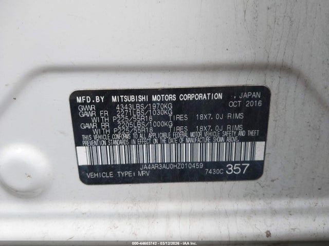 2017 MITSUBISHI OUTLANDER SPORT JA4AR3AU0HZ010459 Photo 8