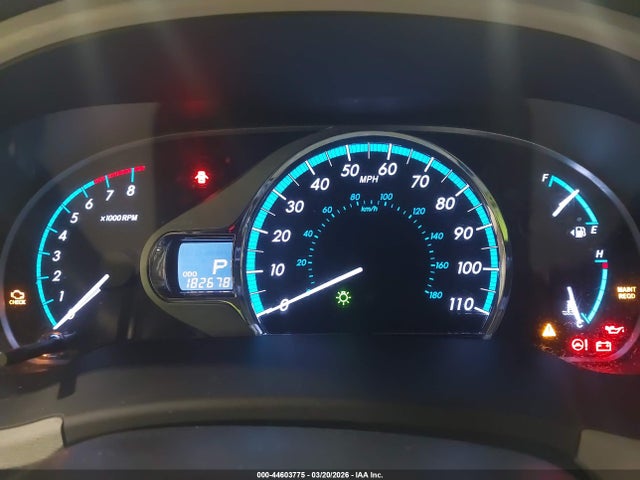 44603775 :رقم المزاد ، 5TDDK3DC0BS013400 vin ، 2011 Toyota Sienna Limited مزاد بيع