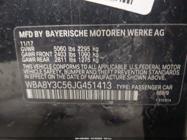 Aukcja sprzedaży 2018 Bmw 340i Gran Turismo Xdrive, vin: WBA8Y3C56JG451413, numer aukcji: 44603862