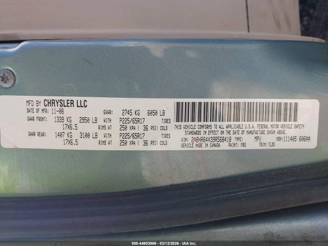 2009 CHRYSLER TOWN & COUNTRY 2A8HR64X39R568418 Photo 8