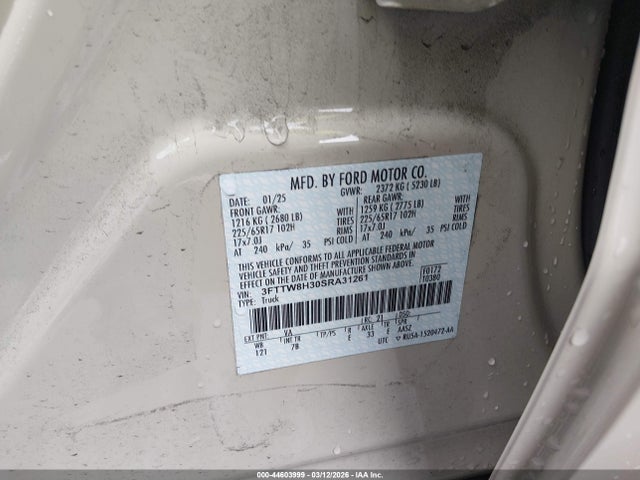 2025 FORD MAVERICK 3FTTW8H30SRA31261 Photo 8