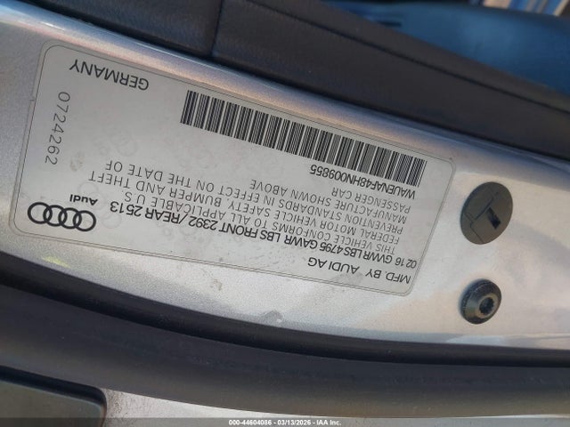 2017 AUDI A4 WAUENAF48HN009855 Photo 8