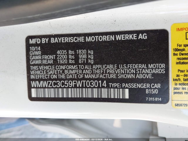 2015 MINI COUNTRYMAN WMWZC3C59FWT03014 Photo 8