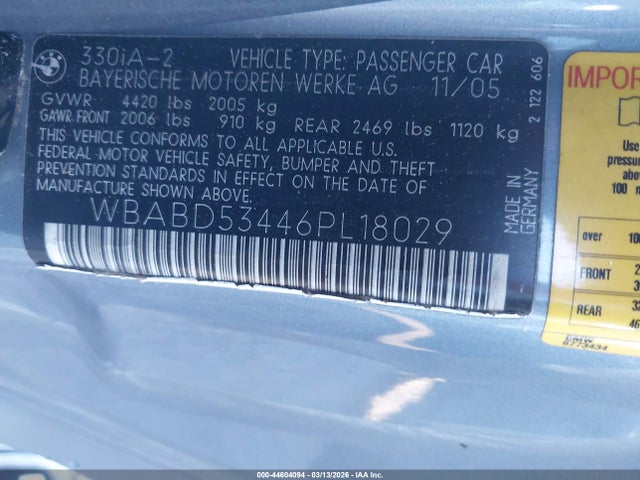 2006 BMW 330CI WBABD53446PL18029 Photo 8