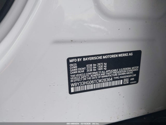 BMW I5 Xdrive40 2026 WBY33HG06TCW28364 Image 9
