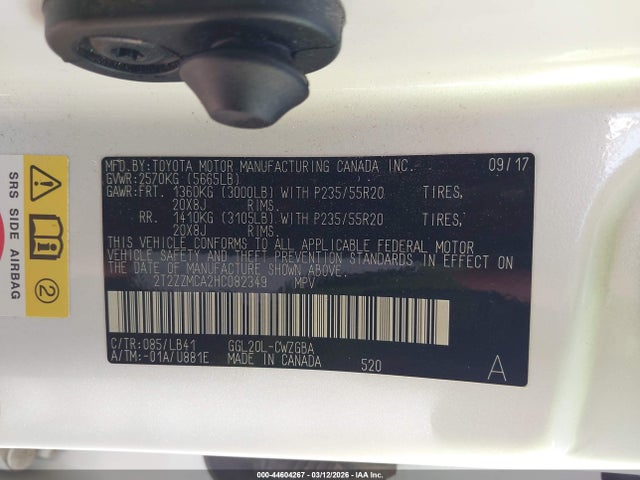 2017 Lexus Rx 350 მანქანა იყიდება აუქციონზე, vin: 2T2ZZMCA2HC082349, აუქციონის ნომერი: 44604267
