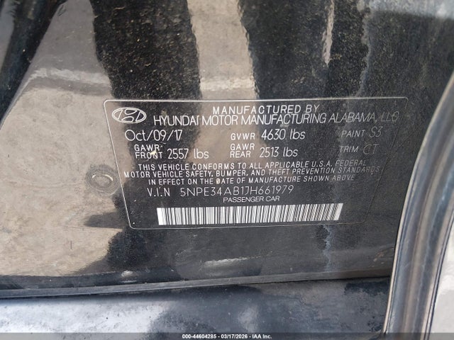 Продажа на аукционе авто 2018 Hyundai Sonata Limited 2.0t, vin: 5NPE34AB1JH661979, номер лота: 44604285