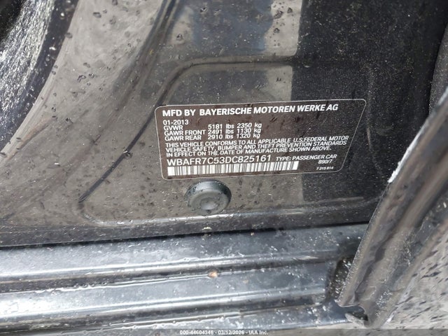 Продаж на аукціоні авто 2013 Bmw 535i, vin: WBAFR7C53DC825161, номер лоту: 44604346