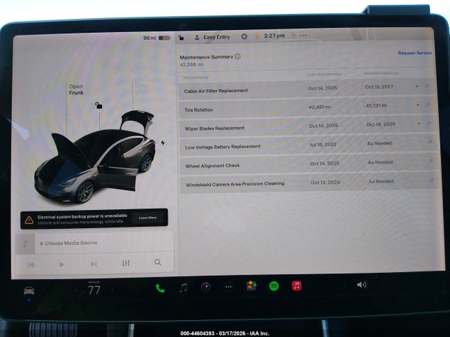 2019 Tesla Model 3 Long Range/performance მანქანა იყიდება აუქციონზე, vin: 5YJ3E1EB5KF386546, აუქციონის ნომერი: 44604393
