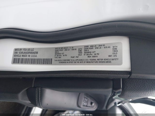 2024 Jeep Grand Cherokee L Altitude X 4x4 მანქანა იყიდება აუქციონზე, vin: 1C4RJKAG6R8584298, აუქციონის ნომერი: 44604473