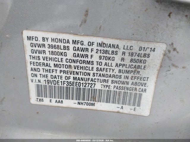 2014 ACURA ILX 19VDE1F35EE012727 Photo 8