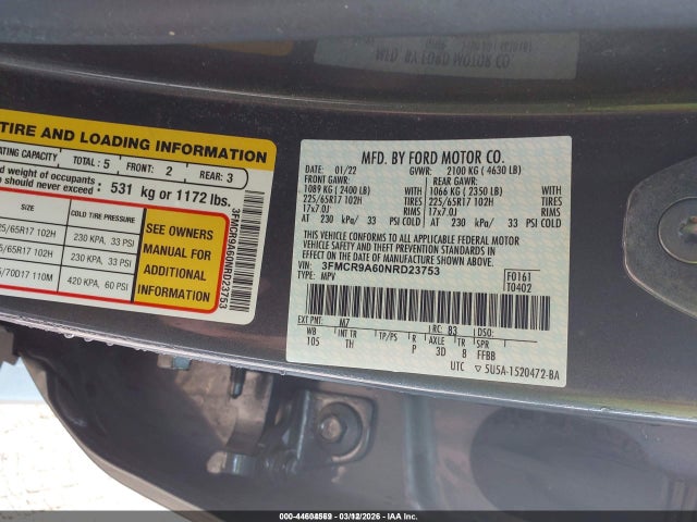 2022 FORD BRONCO SPORT 3FMCR9A60NRD23753 Photo 8