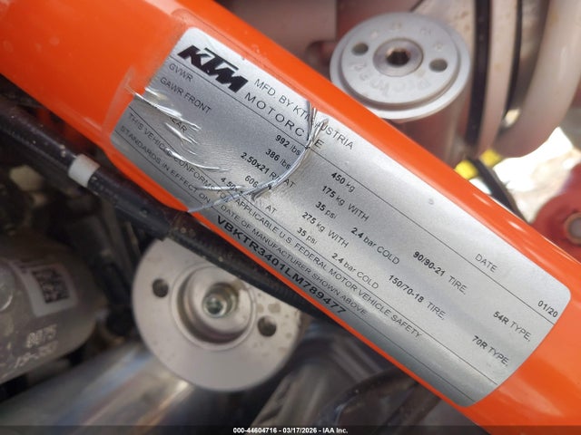 2020 KTM 790 VBKTR3401LM789477 Photo 8