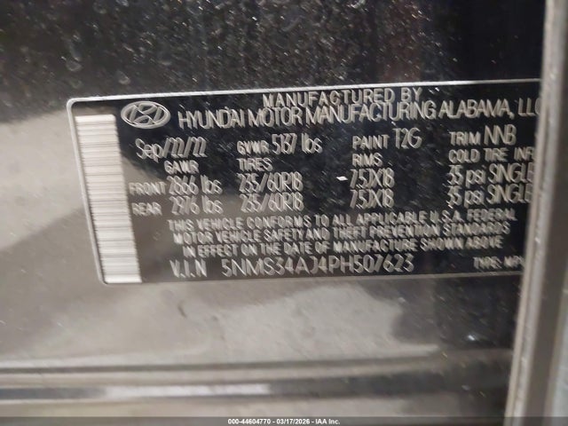 2023 HYUNDAI SANTA FE 5NMS34AJ4PH507623 Photo 8