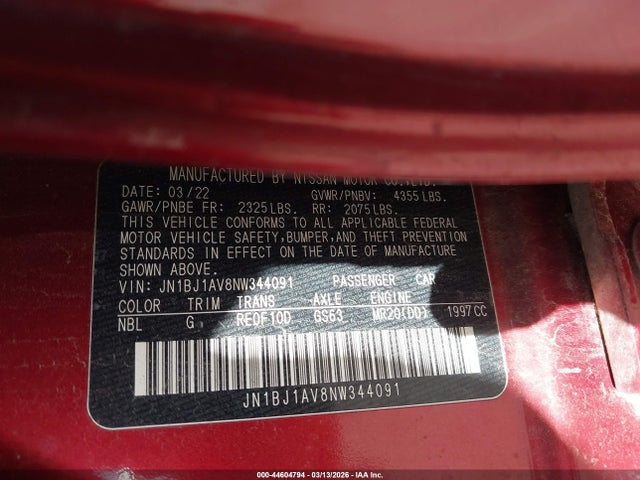 2022 NISSAN ROGUE SPORT JN1BJ1AV8NW344091 Photo 8