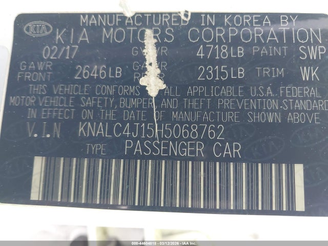 2017 KIA CADENZA KNALC4J15H5068762 Photo 8