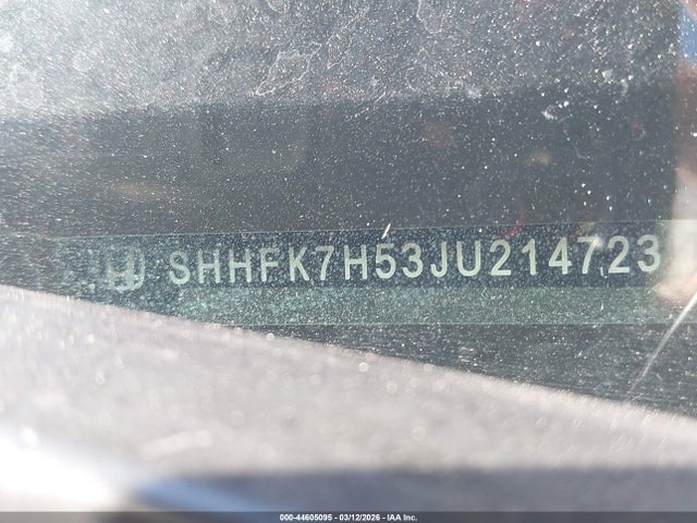 SHHFK7H53JU214723 Honda CIVIC EX