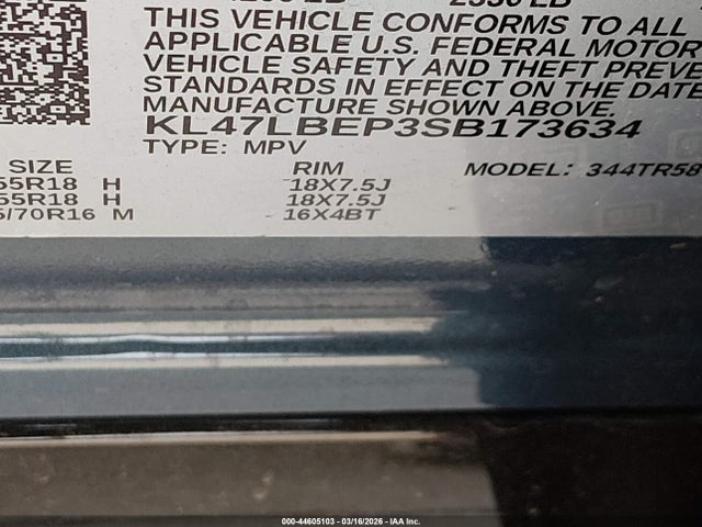 KL47LBEP3SB173634 Buick Envista Sport Touring Fwd