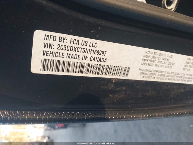 Dodge CHARGER R/T 2022 2C3CDXCT5NH168997 Image 9