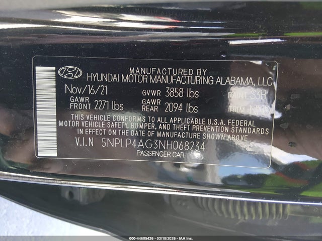 2022 HYUNDAI ELANTRA 5NPLP4AG3NH068234 Photo 8