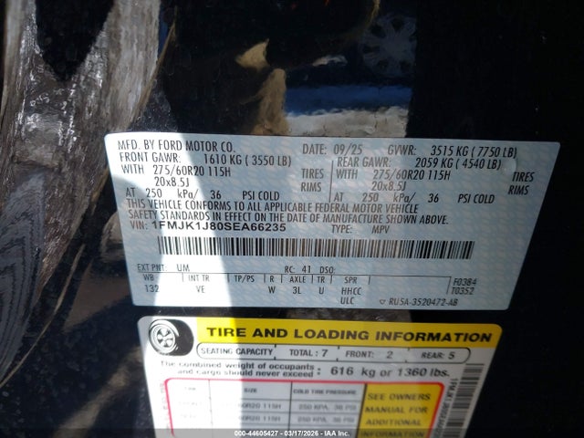 1FMJK1J80SEA66235 Ford Expedition Active Max